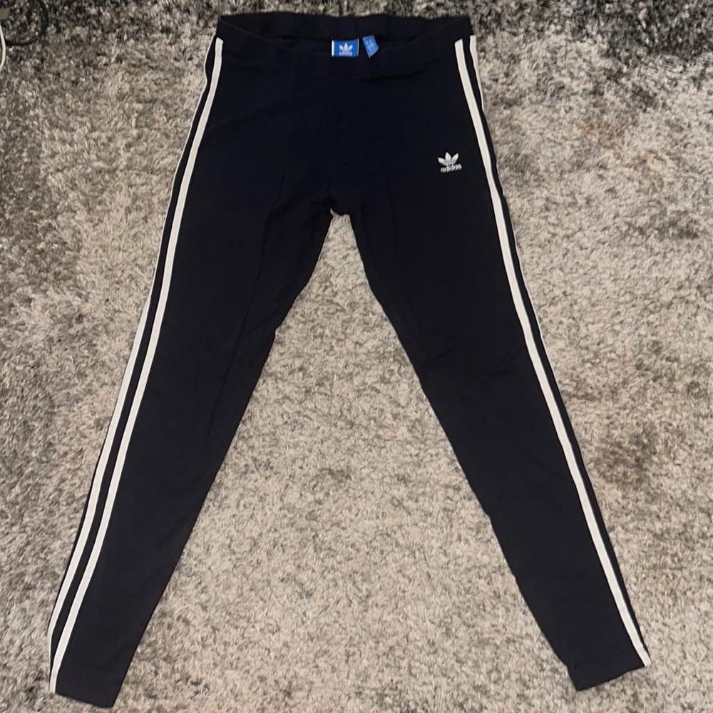 Adidas three stripe leggings. Size medium color black